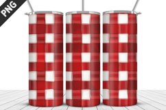 Red Plaid Tumbler Design | Valentine&#039;s Day Tumbler Wrap Product Image 3