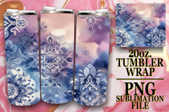 RADIANT SPIRIT 20oz TUMBLER WRAP, Watercolor Pattern Product Image 1