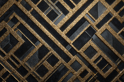 Black and gold geometric patterned surface Product Image 1