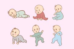 45 Set Bundle Cute Baby Babies Boy Toddler Clipart Toddler Product Image 5