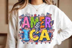 Retro America Thunder PNG T-Shirt|4th of July PNG Sublimatio Product Image 1