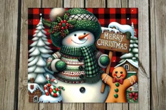 Christmas Snowman & gingerbread | Skinny tumbler design PL2 Product Image 2