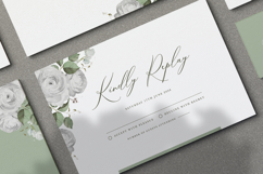 elegant wedding invitation card with roses watercolor Product Image 6