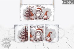 Merry Catmas Mug Wrap - Christmas Mug Sublimation Product Image 1