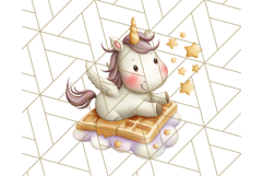 Cute Dessert Unicorn PNG Clipart with Cupcakes &amp; Candies Product Image 2