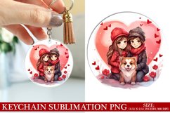 Dog Valentine&#039;s Day Keychain Sublimation Bundle Product Image 7