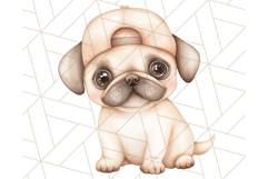 Pug Clipart PNG, Cute Dog Art, Funny Puppy Illustration Png Product Image 2