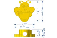 Bundle Happy bee day, Straw Toppers Stl Files for 3D Print. Product Image 5