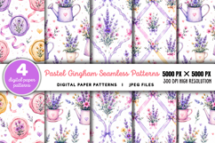 Pastel Gingham Seamless Patterns JPG Product Image 1