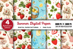 Summer Digital Paper Backgrounds PNG Product Image 1
