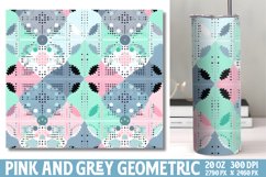 Pink and Grey Geometric Papers Tumbler Wrap Product Image 1