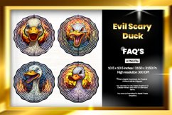 Evil Scary Duck Wind Spinner Sublimation - 04 Variations Product Image 1