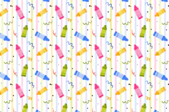 Watercolor Back to School Clipart & Seamless Patterns Product Image 4