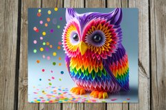 3D papercut Owl | skinny tumbler Sublimation design bundle Product Image 6