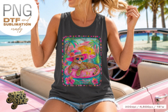 Tropical Leopard png, Pink Pool Float Summer Design DTF Product Image 6