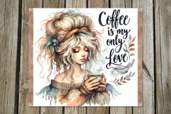 Coffee girl | 4 skinny tumbler Sublimation designs PL2 Product Image 2