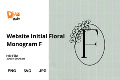 Website Initial Floral Monogram Product Image 1