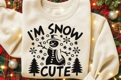 I&#039;m Snow Cute Svg, Funny Snowman Svg, Cute Snowman Svg. Product Image 7