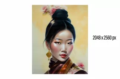 10 images Asian woman art. Instant Download: Exquisite Asian Product Image 9