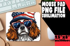 Car Coaster with American Flag Dog Sublimation Design Product Image 1