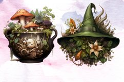 Beautiful Woodland Witch Sublimation Clipart Bundle Product Image 7