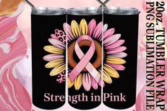 Cheerful evenings 20oz tumbler wrap, Breast Cancer Product Image 1