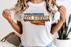 Oklahoma State PNG, Vintage Buffalo Plains Sublimation Product Image 6