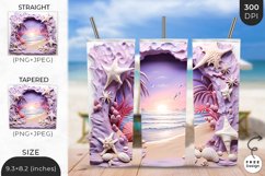 3D Tropical Breach Tumbler Wrap | 3D Sublimation Wrap Design Product Image 1