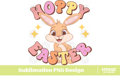 Easter Bunny Sublimation PNG Chick Farm Hip Hop Spring Joy Product Image 1