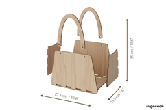 3D Flower Basket Laser Cut Bundle | Flower Box | Glowrforge Product Image 6