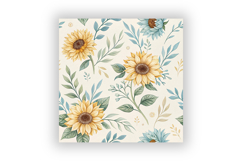 Sunflower Seamless Pattern Bundle, Shabby Chic Floral Product Image 6
