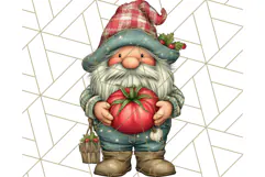 Farmer Gnome Clipart, Cute Farm Gnomes PNG Illustrations Product Image 2