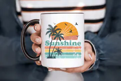 Sunshine Summer PNG, Retro Beach PNG Sublimation Design Product Image 6