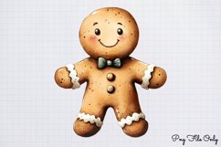Funny Christmas Gingerbread Man Clipart Bundle PNG Product Image 9