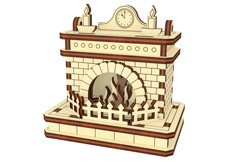 Fireplace ornament miniature -laser cut file, Glowforge file Product Image 6
