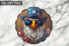 Eagle Wind Spinner Sublimation -4Th Of July wind spinner PNG Product Image 1