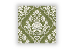 Olive Toile Digital Paper Pack, Vintage Floral Toile Product Image 6