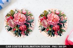 Bouquet Flowers - Coaster Sublimation Design Product Image 1