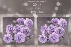 Floral Tumbler Sublimation Bundle | Purple Roses Wrap 20oz Product Image 7