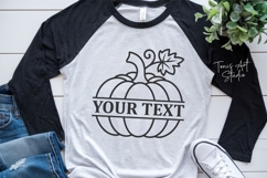 Pumpkin Split Monogram SVG | Fall Pumpkin Outline SVG Product Image 5