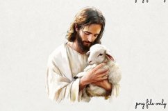 Watercolor Jesus Clipart PNG Product Image 1