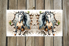 Horse &amp; wall | Mug Sublimation design bundle, PNG Product Image 6