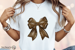 Leopard Bow PNG Chic Animal Print Fashion Ribbon Design Product Image 7