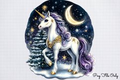 Christmas Unicorns Clipart Bundle Product Image 9