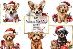 Christmas Dogs Clipart bundle, Dog breeds in Christmas Product Image 9