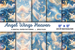 Angel Wings Heaven Clouds Stair JPG Product Image 1