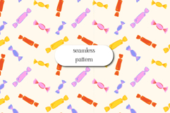 Colorful Candy Seamless Pattern Sweet Treat Fun Design Product Image 1