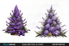 Lavender And Christmas Tree Sublimation PNG Clipart Product Image 1