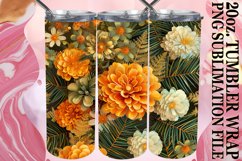 Sparkling Flower Pattern Tumbler Wrap - Summer Vibes Product Image 1