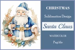 Christmas Sublimation Santa Claus Watercolor Vintage / Png Product Image 1